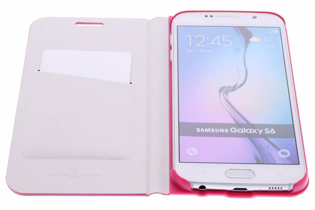 Parana rivier zonsopkomst geroosterd brood Anymode Booktype Samsung Galaxy S6 - Roze - JustXL