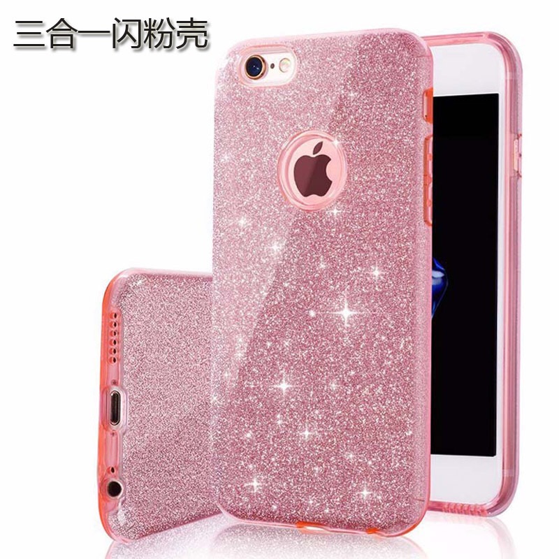 Elektronisch Verspreiding bouwer Apple iPhone 6/6S 3 in 1 Glitter Hoesje Roze - JustXL