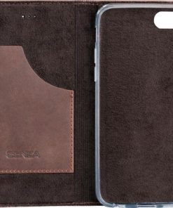 Senza - iPhone 7/8 Hoesje - Book Case Raw Seriess Chesnut - JustXL
